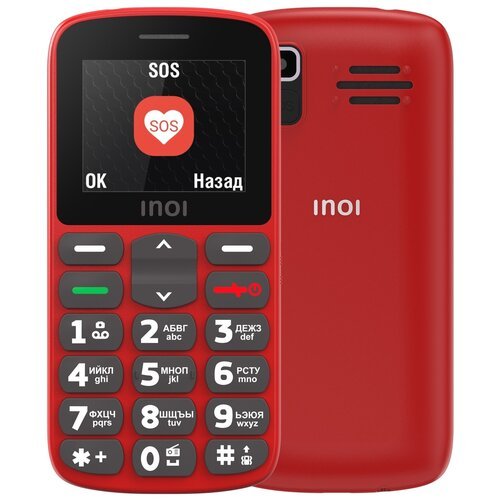 Телефон INOI 107B, 2 micro SIM, красный