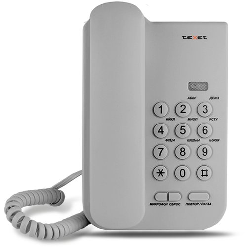Телефон настольный TEXET TX-212 (светло-серый)